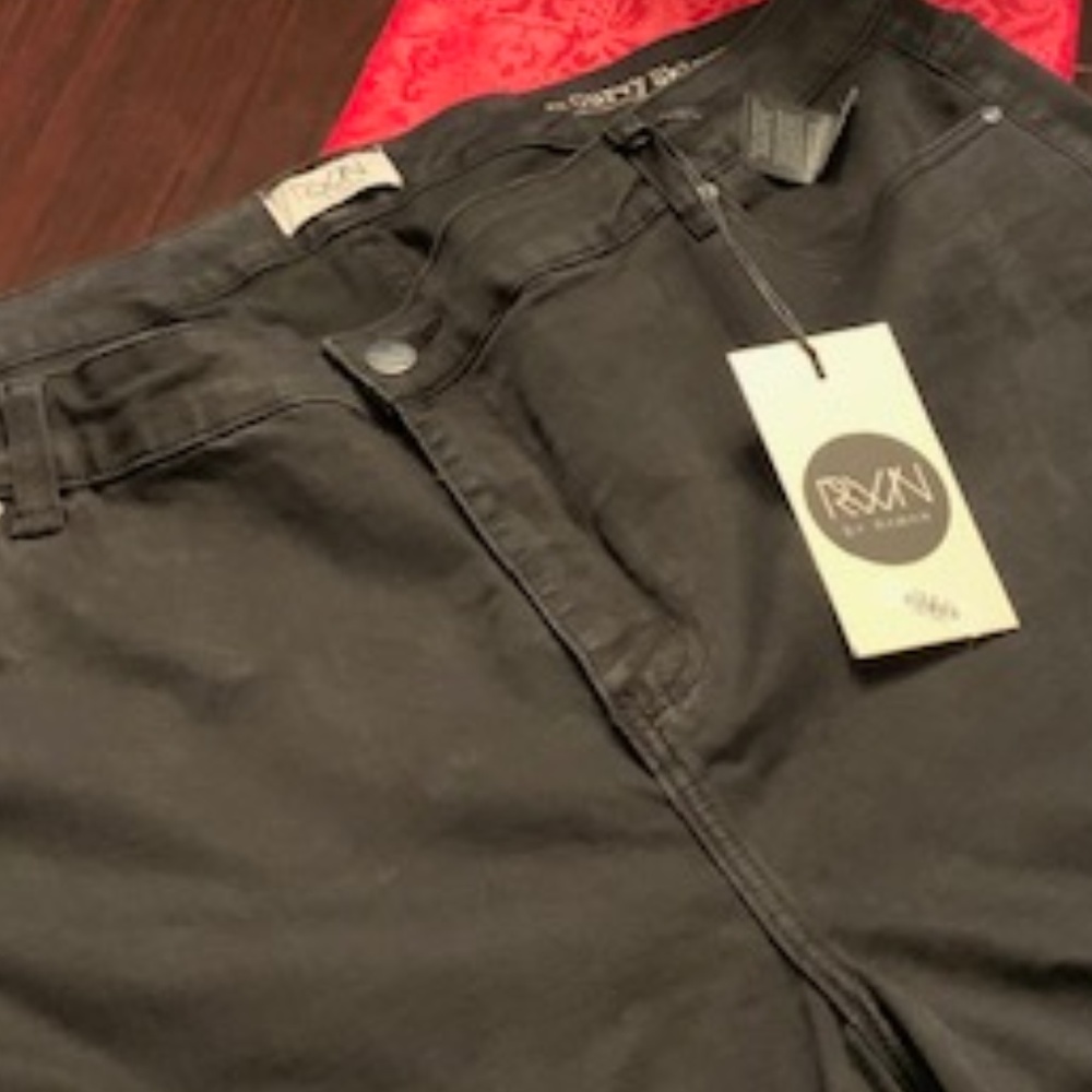 RWN by Rawan Curvy Skinny Black Jeans